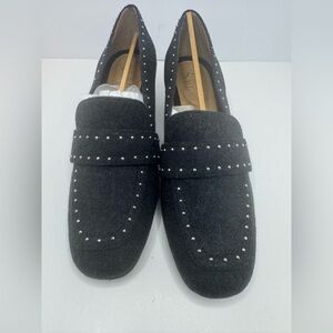 Franco Sarto Lance Grey Studded Loafers Size 6M